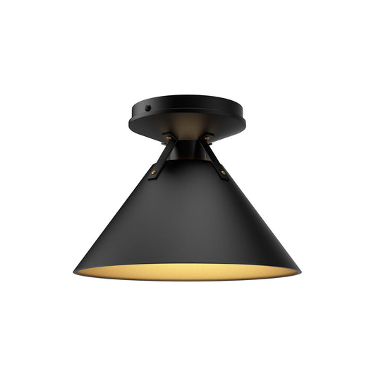Alora Mood Archer matte black flush mount FM584507MB
