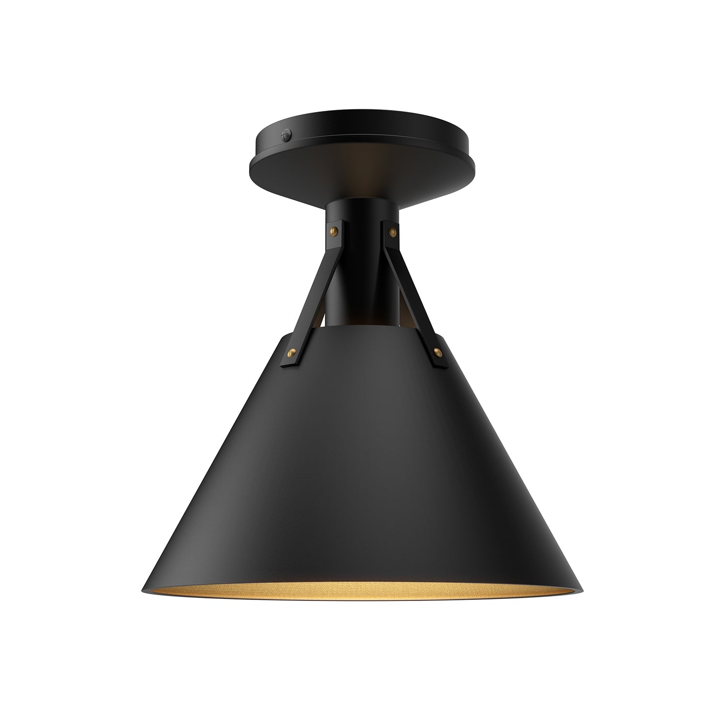 Alora Mood Archer matte black flush mount FM584811MB