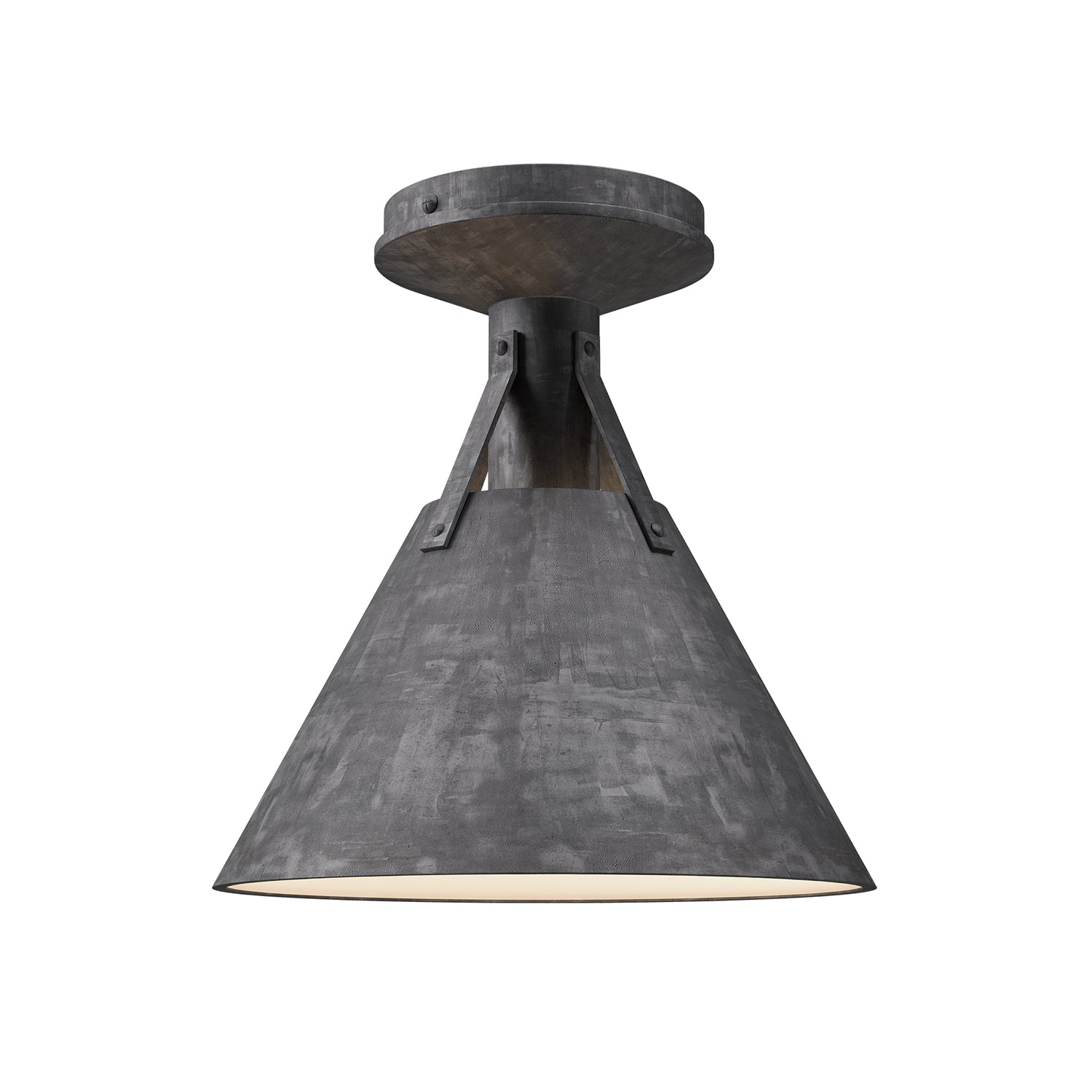 Alora Mood Archer steel shade flush mount FM584811SL