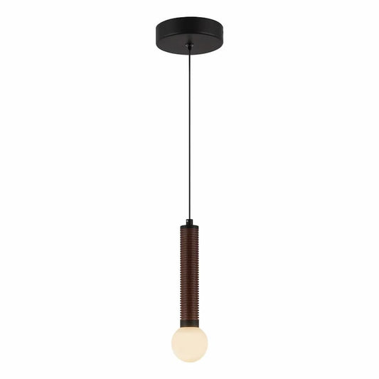 Alora Mood Arden PD612109 LED Pendant in Matte Black with Opal Glass, modern 9-inch hanging light