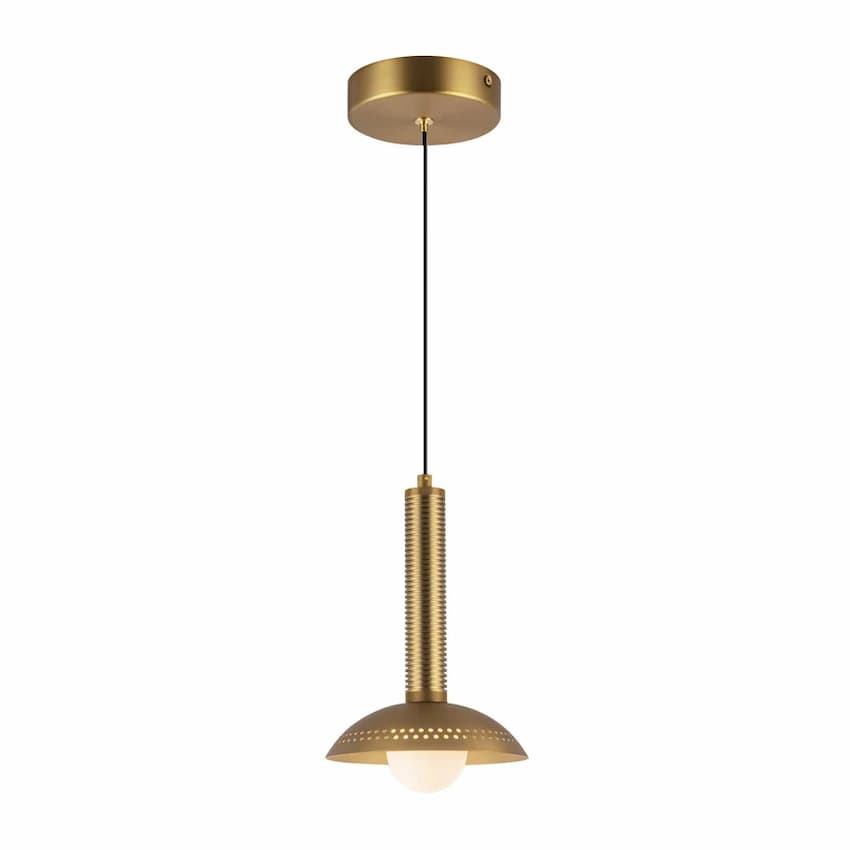 Alora Mood PD616109MBOP-UNV Arden Modern LED Pendant in Matte Black with 6W Integrated LED and 3000K Warm White Light
