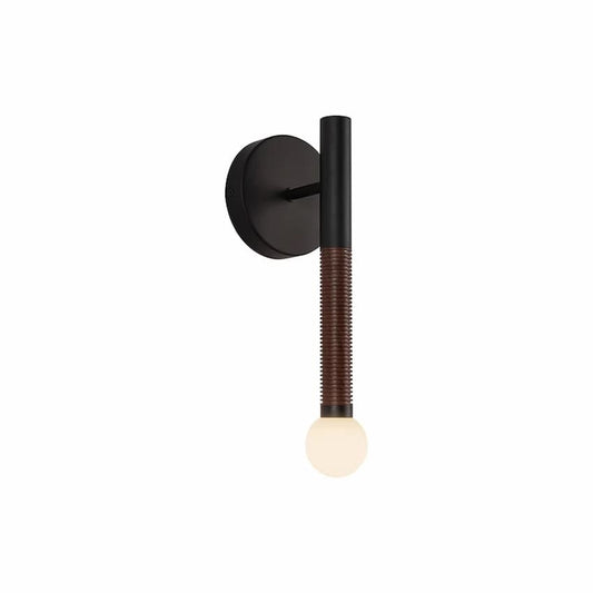 Alora Mood Arden WV612114MBOP-UNV 14-Inch LED Vanity Light in Matte Black with Opal Glass