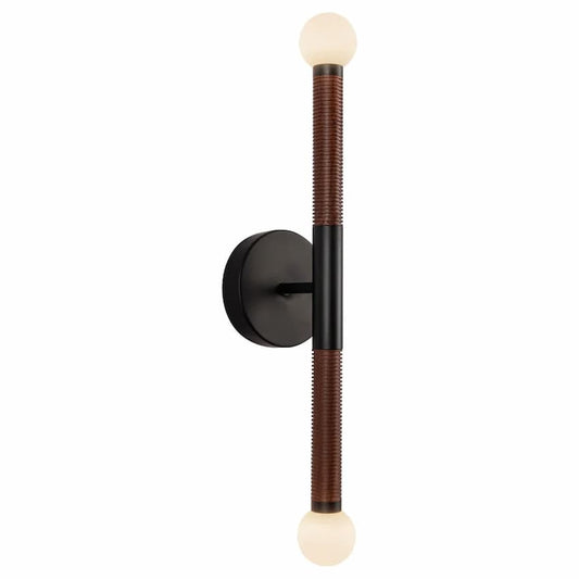 Alora Mood Arden WV612223MBOP-UNV 23-Inch LED Vanity Light in Matte Black with Aluminum and Glass Construction