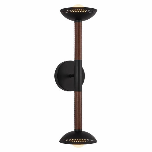 Alora Mood Arden WV616223MBOP-UNV 23-Inch LED Vanity Light in Matte Black with Aluminum, Steel and Glass Construction