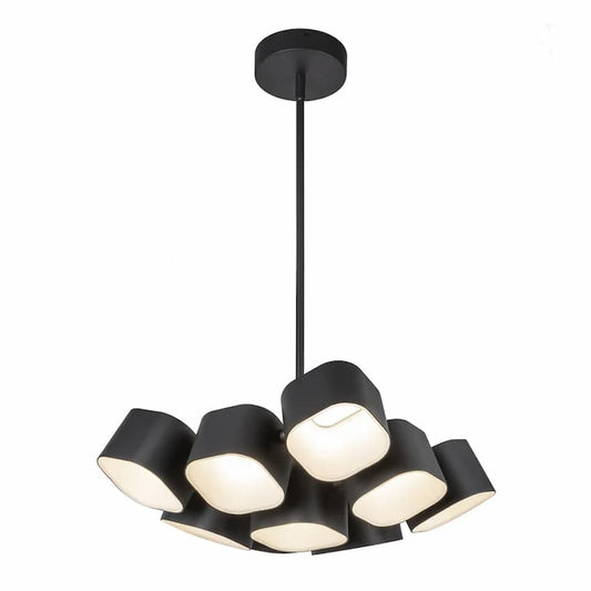 Kuzco Arena CH73418-BK-UNV 18-inch LED chandelier with Matte Black finish and modern hollow cube-inspired design