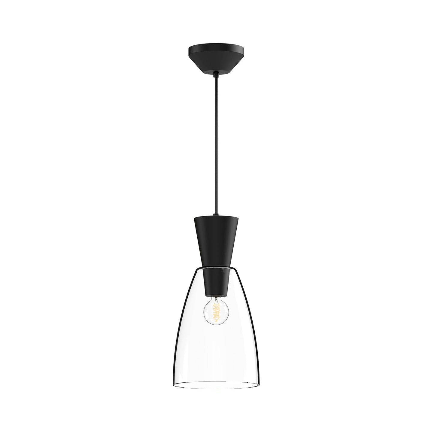Alora Mood Arlo clear glass pendant PD534007MBCL