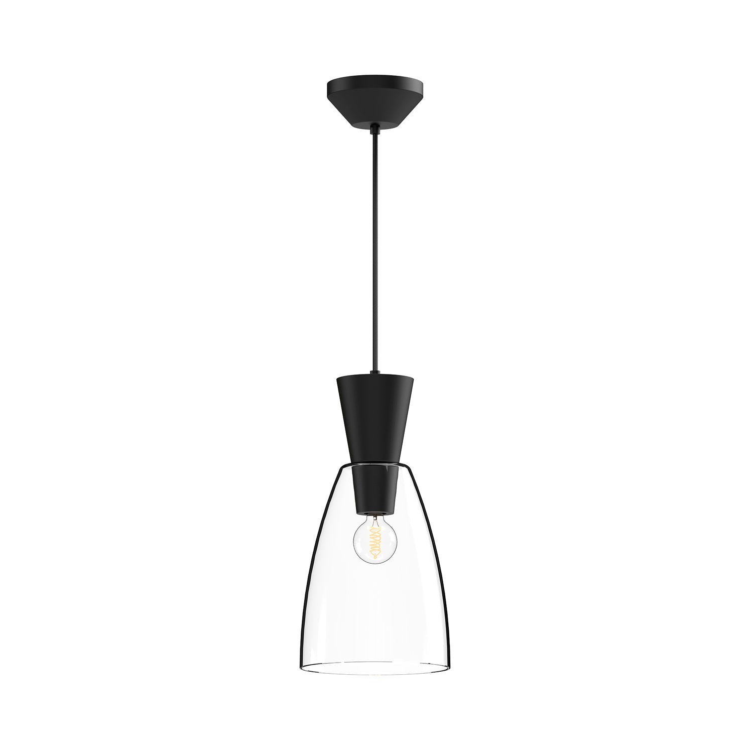 Alora Mood Arlo clear glass pendant PD534007MBCL