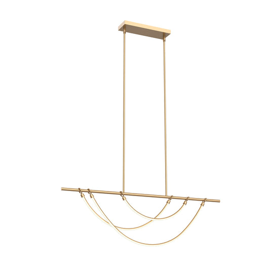 Alora Aryas vintage brass [universal voltage] linear pendant LP317448VB