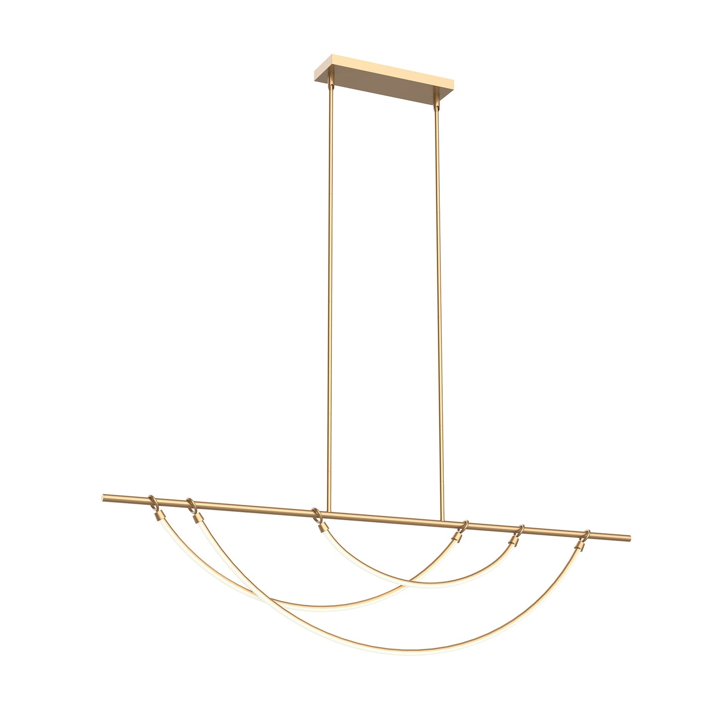 Alora Aryas vintage brass [universal voltage and 0-10 dimming] linear pendant LP317460VB