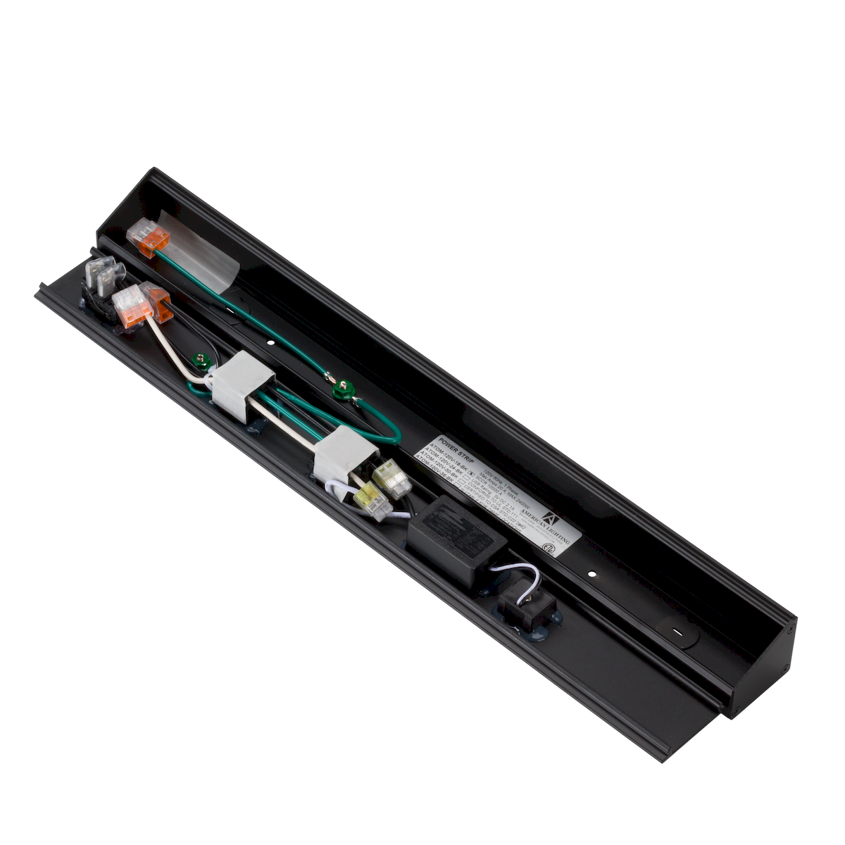 ATOM Power Strip 18in Black Finish - American Lighting ATOM-120V-18-BK