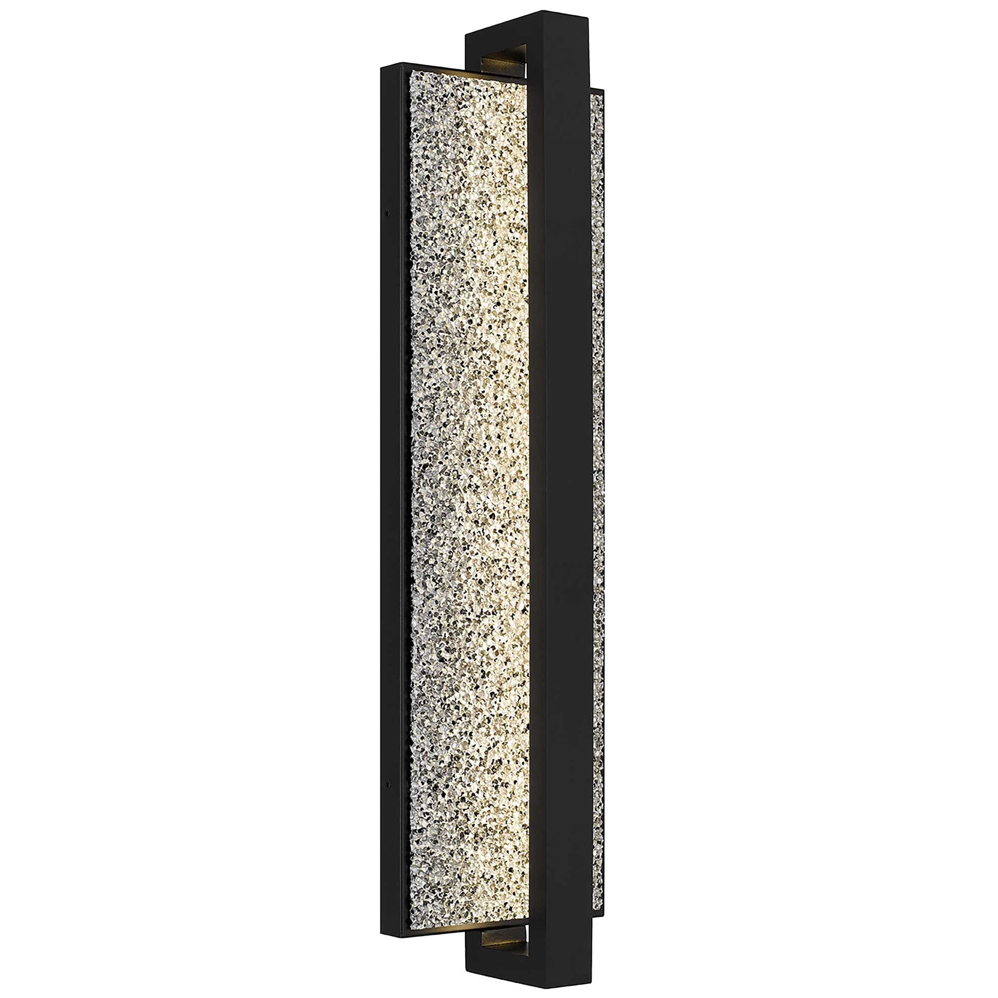 Alteck Seafoam 26 inch sand black LED outdoor wall sconce
