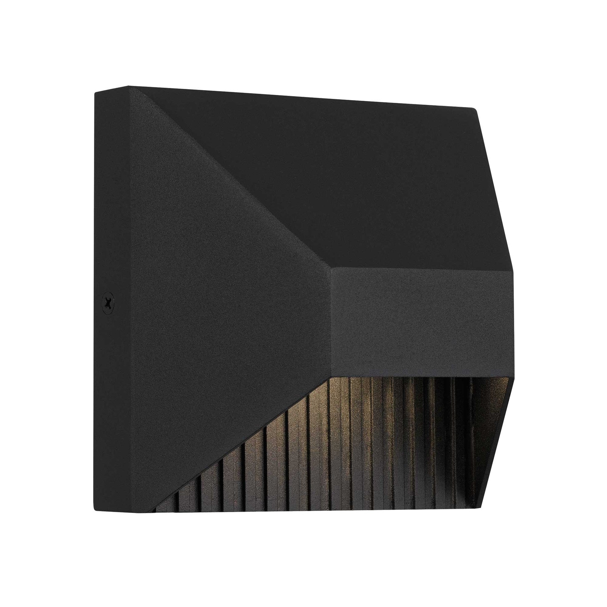 Alteck Ribbed 5.125 inch sand black LED outdoor wall sconce