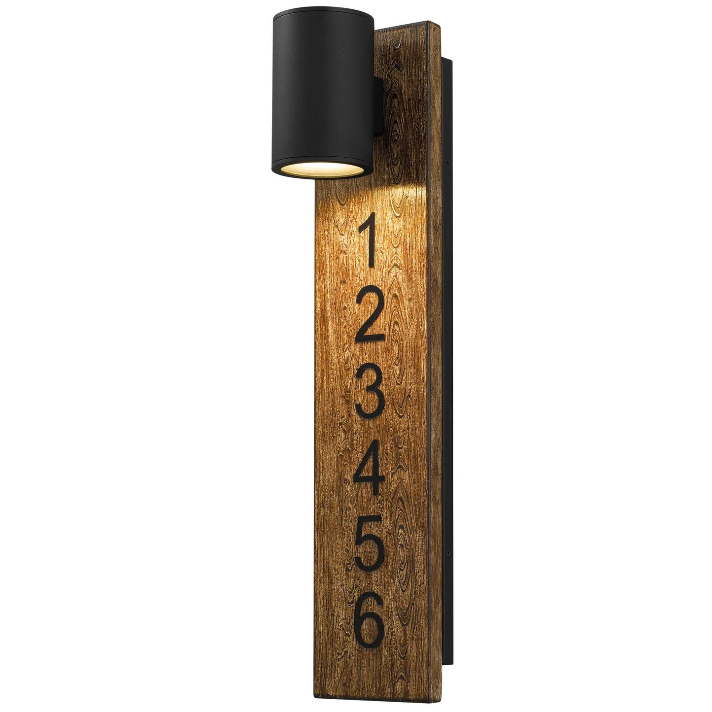 Alteck Woodone 26 inch sand black LED outdoor wall sconce