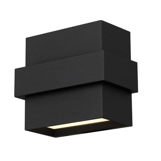 Alteck Summit 5 inch sand black LED outdoor wall sconce