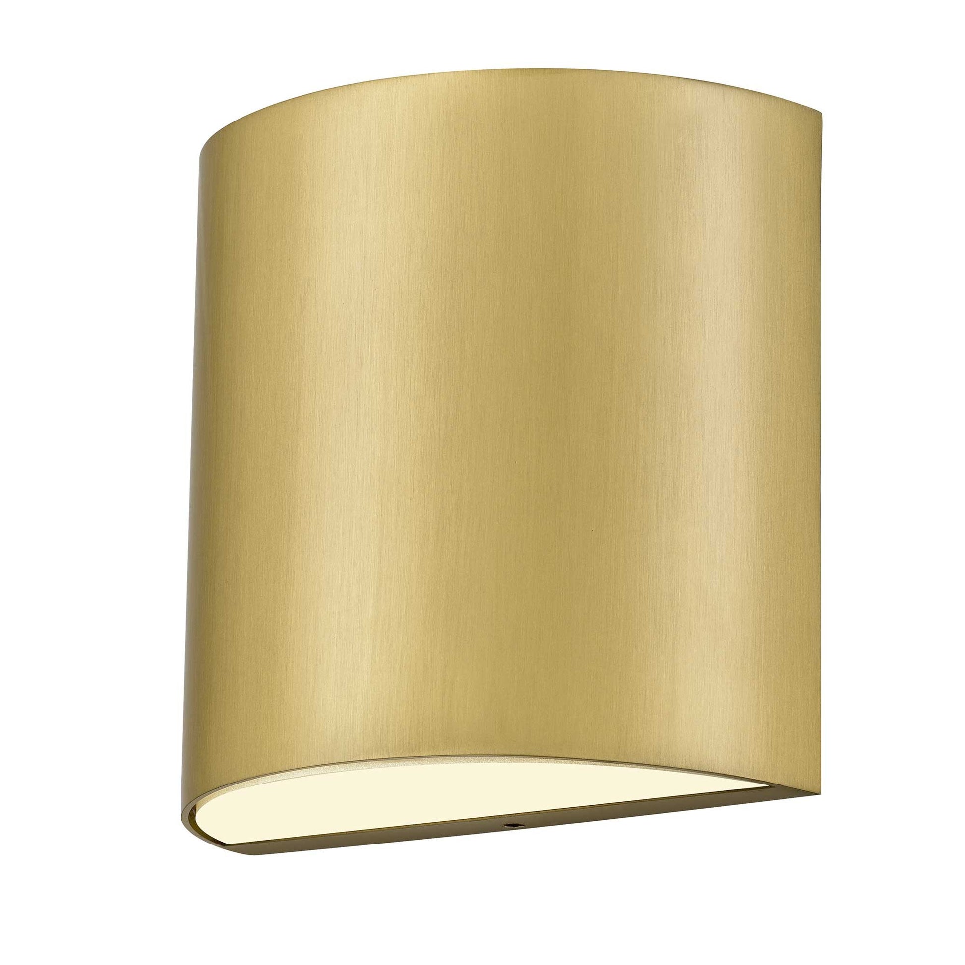Alteck Veil 4.625 inch brushed brass LED outdoor wall sconce
