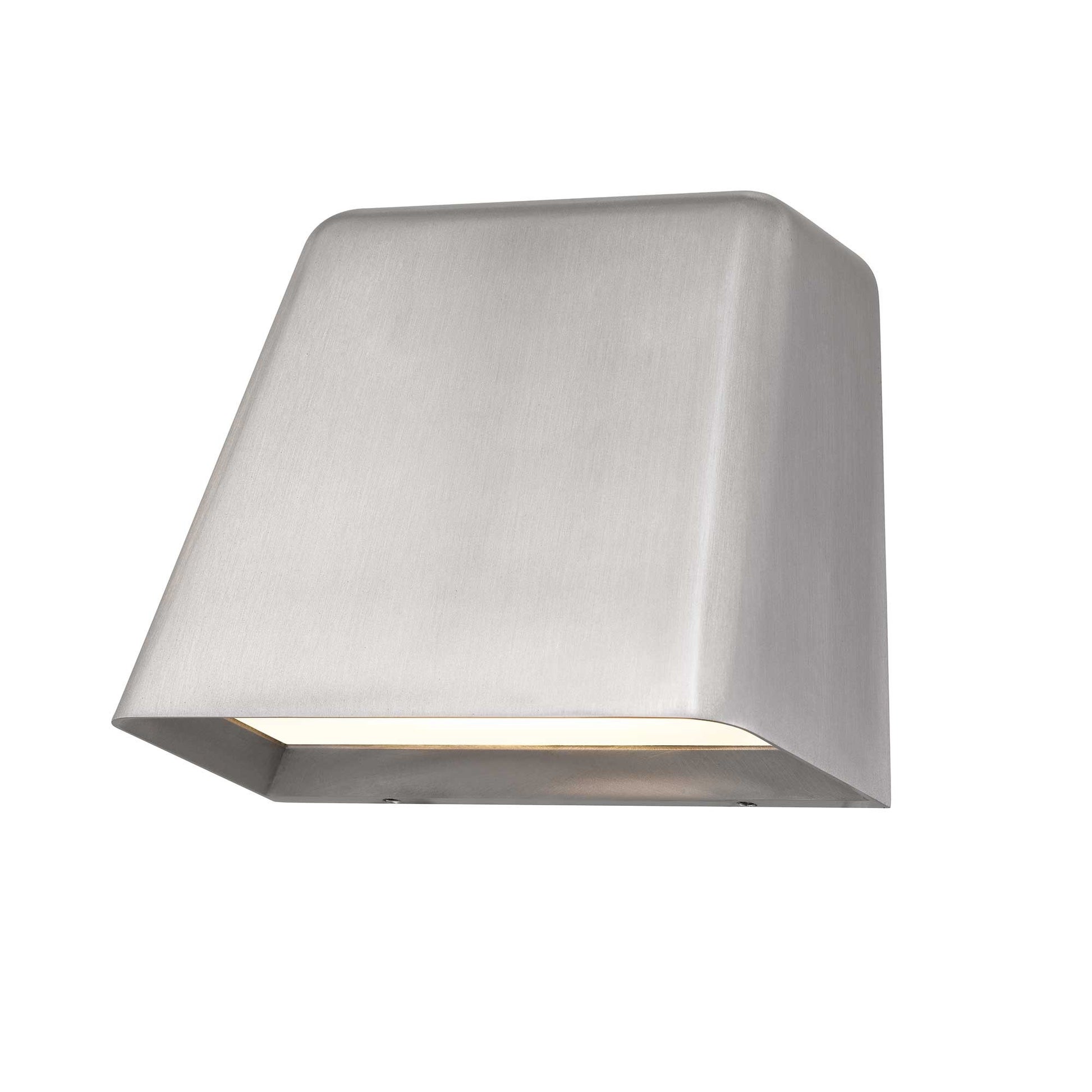 Alteck Bull 4.625 inch brushed aluminum LED outdoor wall sconce