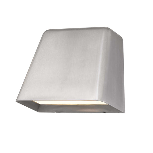 Alteck Bull 4.625 inch brushed aluminum LED outdoor wall sconce