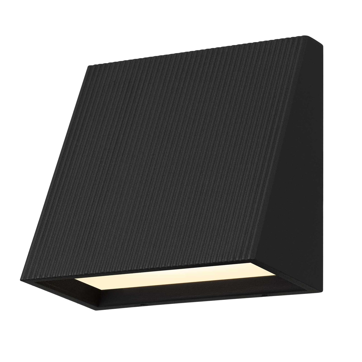 Alteck Slant 5 inch sand black LED outdoor wall sconce