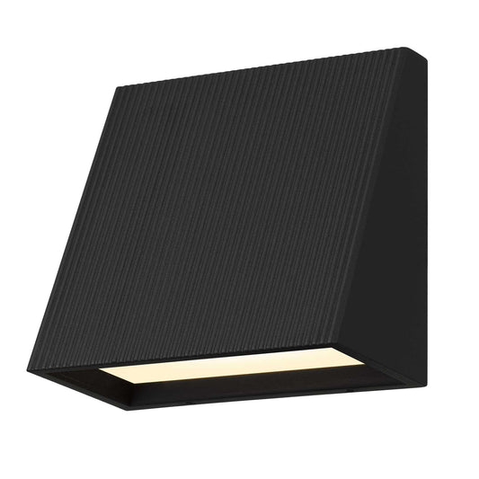 Alteck Slant 5 inch sand black LED outdoor wall sconce