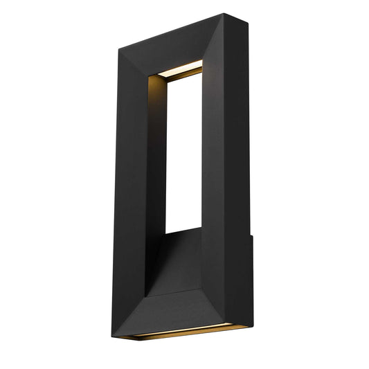 Alteck Paletto 16 inch sand black LED outdoor wall sconce