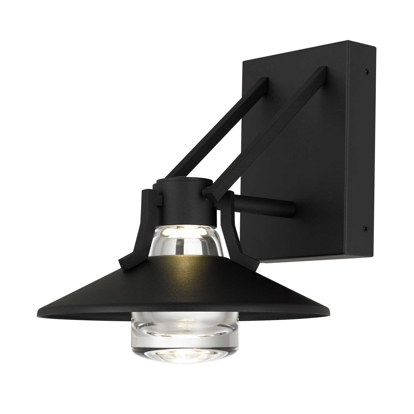 Alteck Radiant 9 inch sand black LED outdoor wall sconce