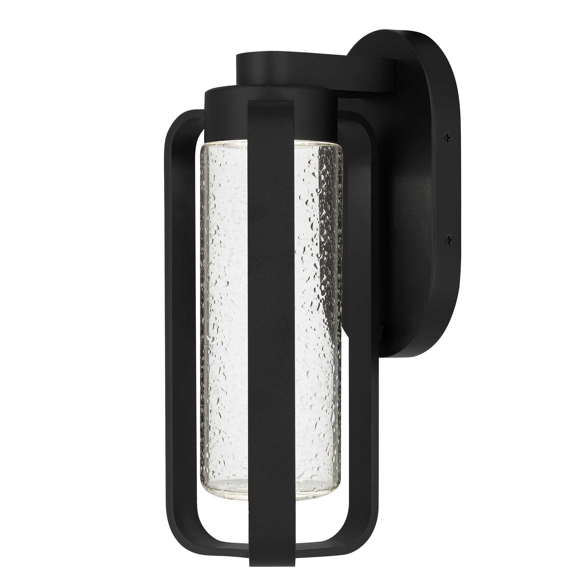 Alteck Clover 12 inch sand black LED outdoor wall sconce