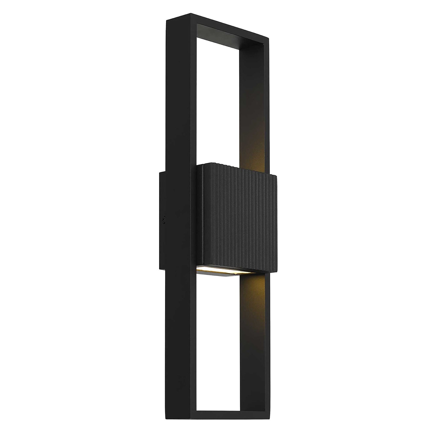 Alteck Miami 18 inch sand black LED outdoor wall sconce