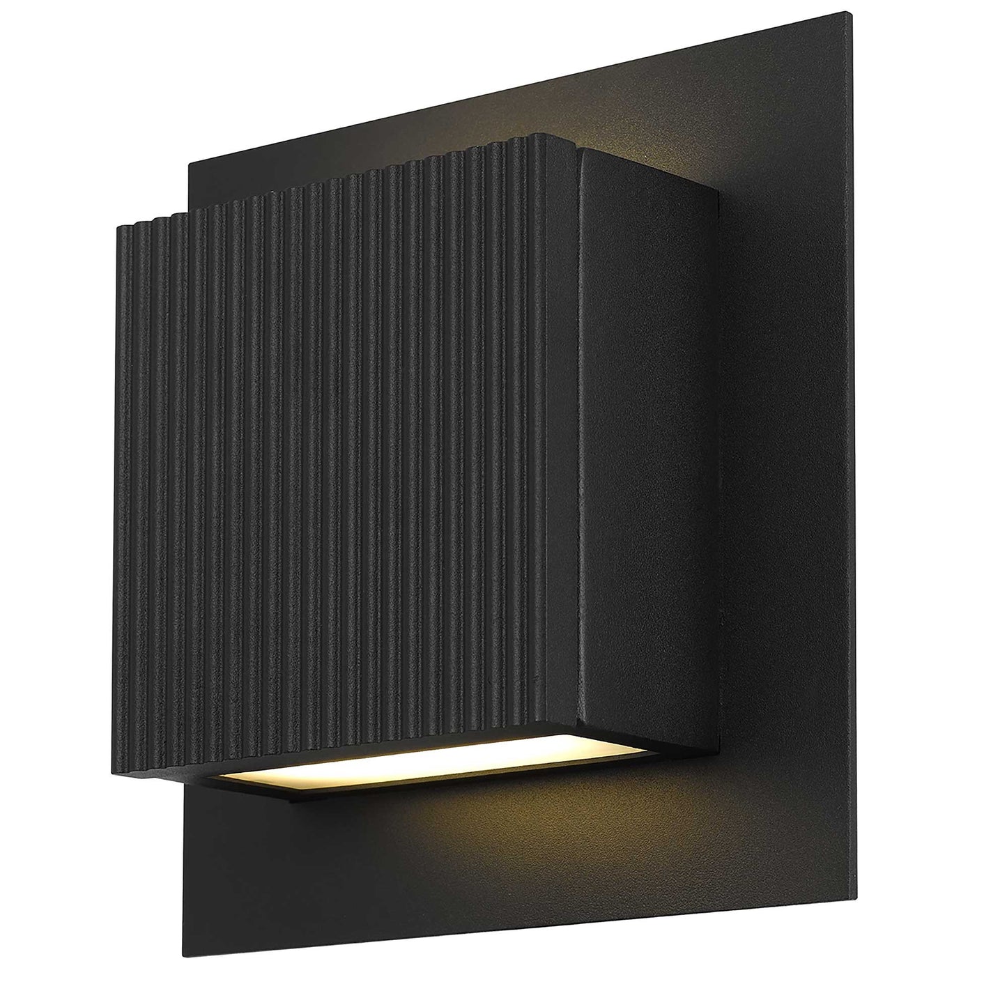 Alteck Miami 8 inch sand black LED outdoor wall sconce