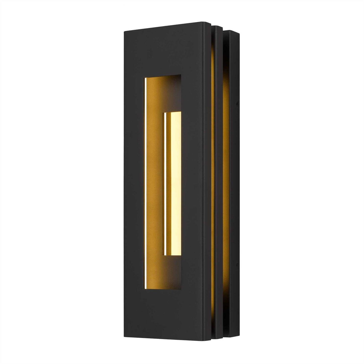 Alteck Layer 18 inch sand black LED outdoor wall sconce