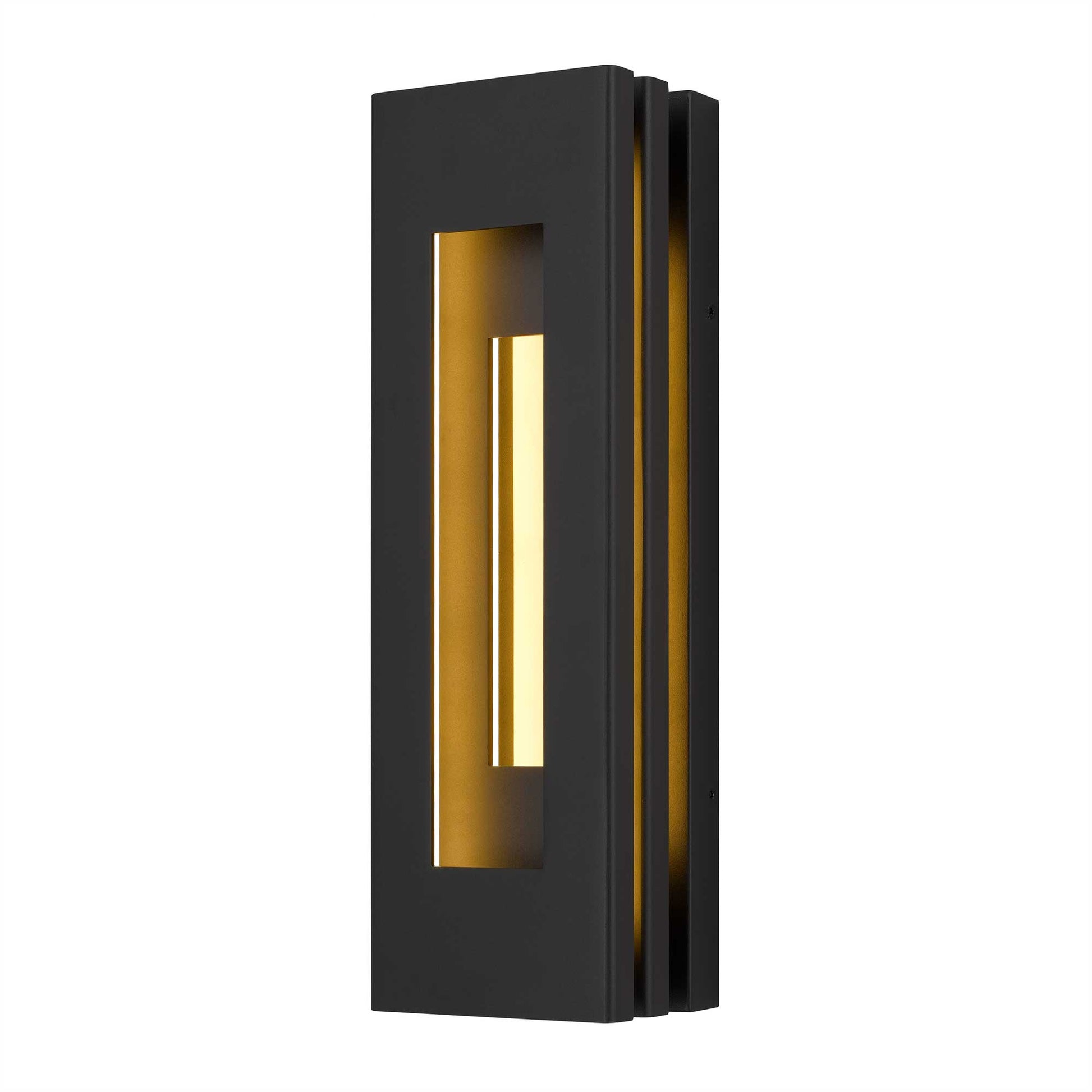 Alteck Layer 18 inch sand black LED outdoor wall sconce