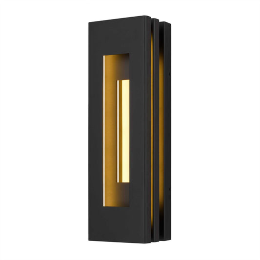 Alteck Layer 18 inch sand black LED outdoor wall sconce