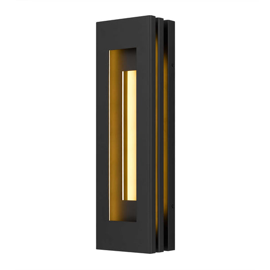 Alteck Layer 22 inch sand black LED outdoor wall sconce
