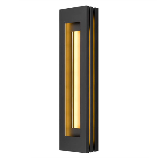 Alteck Layer 30 inch sand black LED outdoor wall sconce