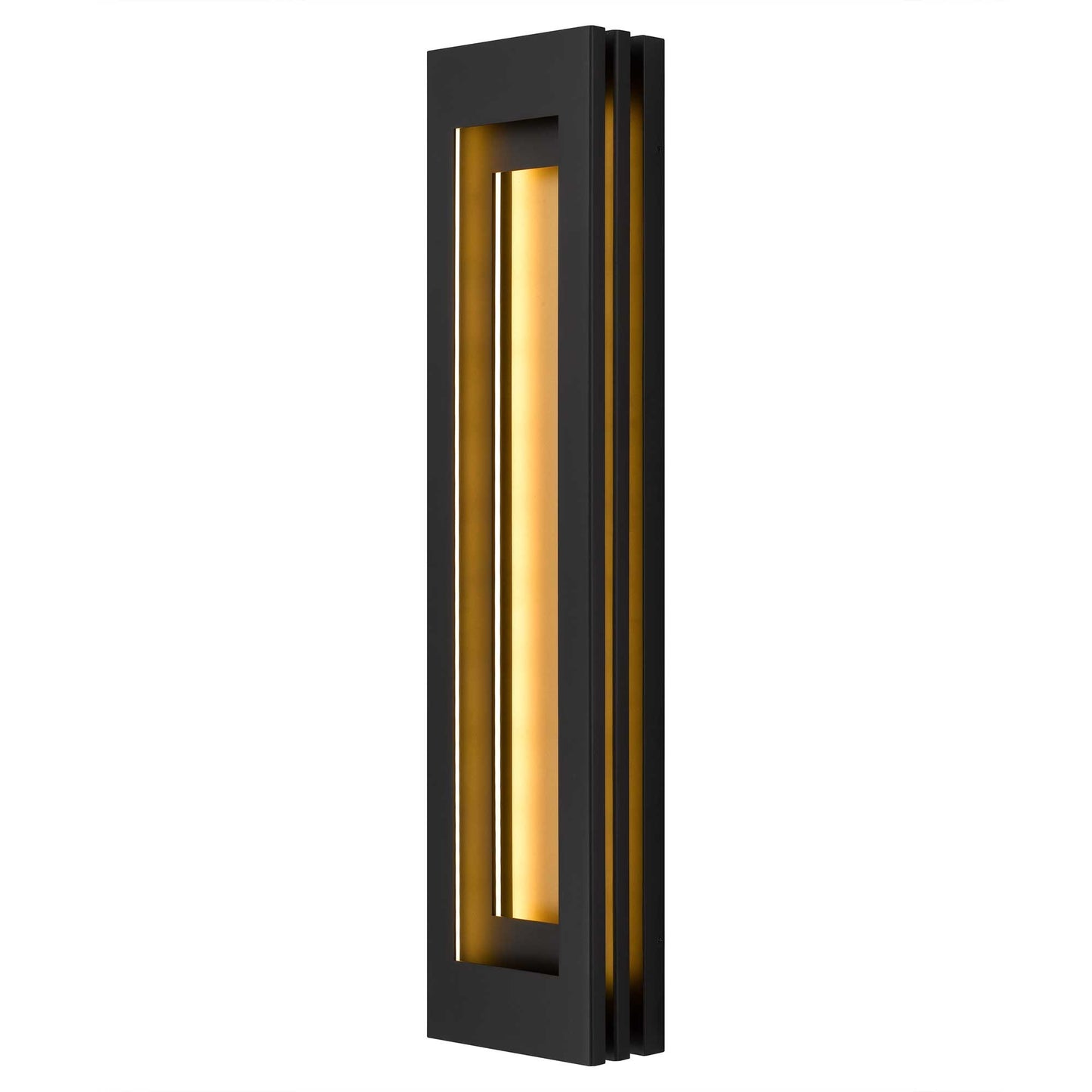 Alteck Layer 38 inch sand black LED outdoor wall sconce