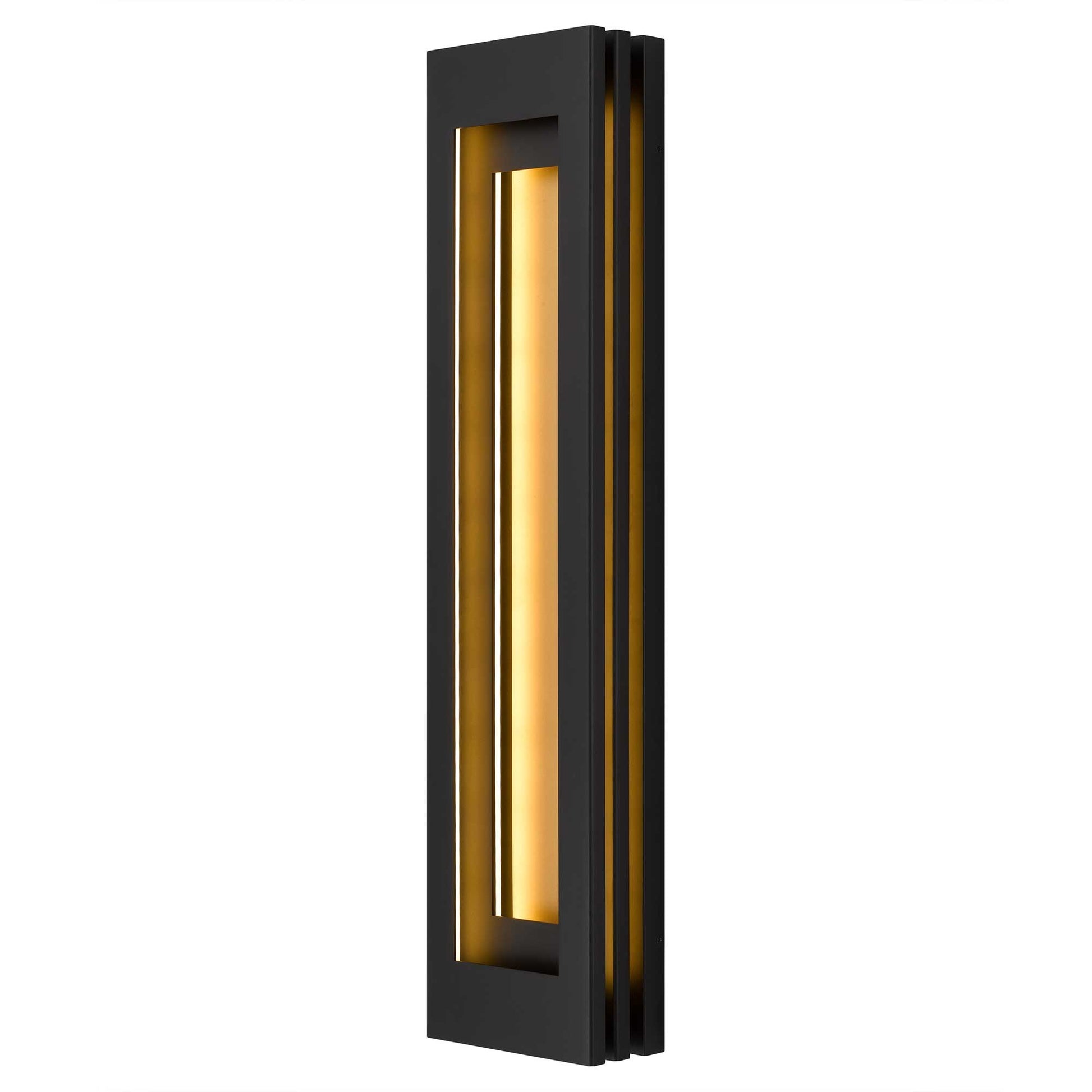 Alteck Layer 38 inch sand black LED outdoor wall sconce