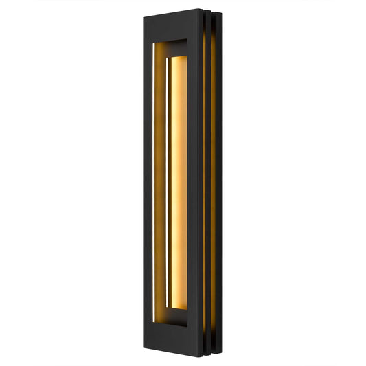 Alteck Layer 38 inch sand black LED outdoor wall sconce