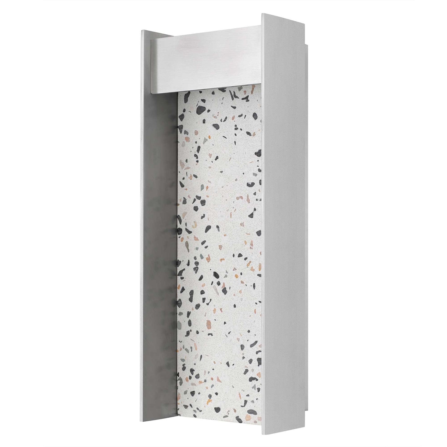 Alteck Terrazzo 14 inch brushed aluminum LED outdoor wall sconce