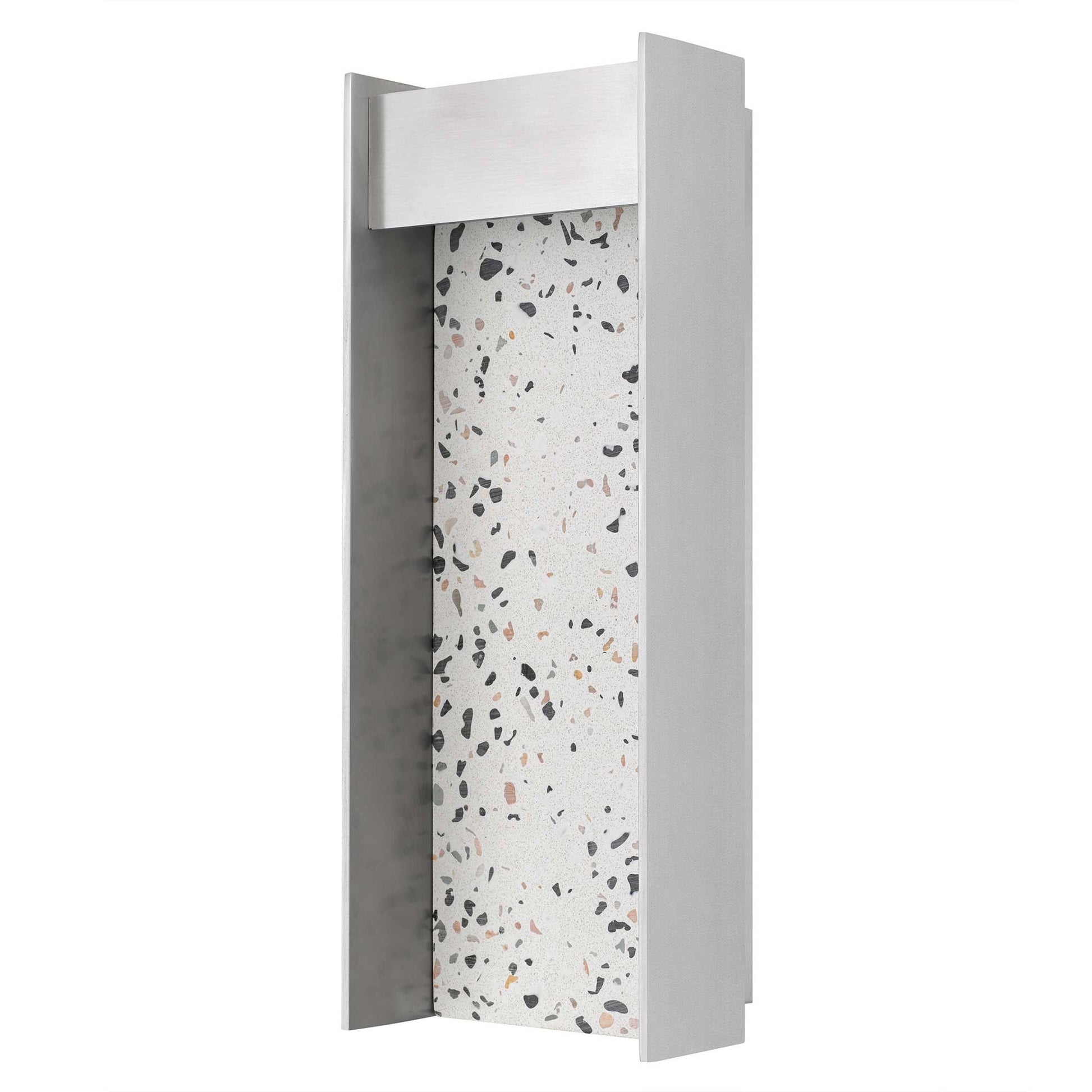 Alteck Terrazzo 14 inch brushed aluminum LED outdoor wall sconce