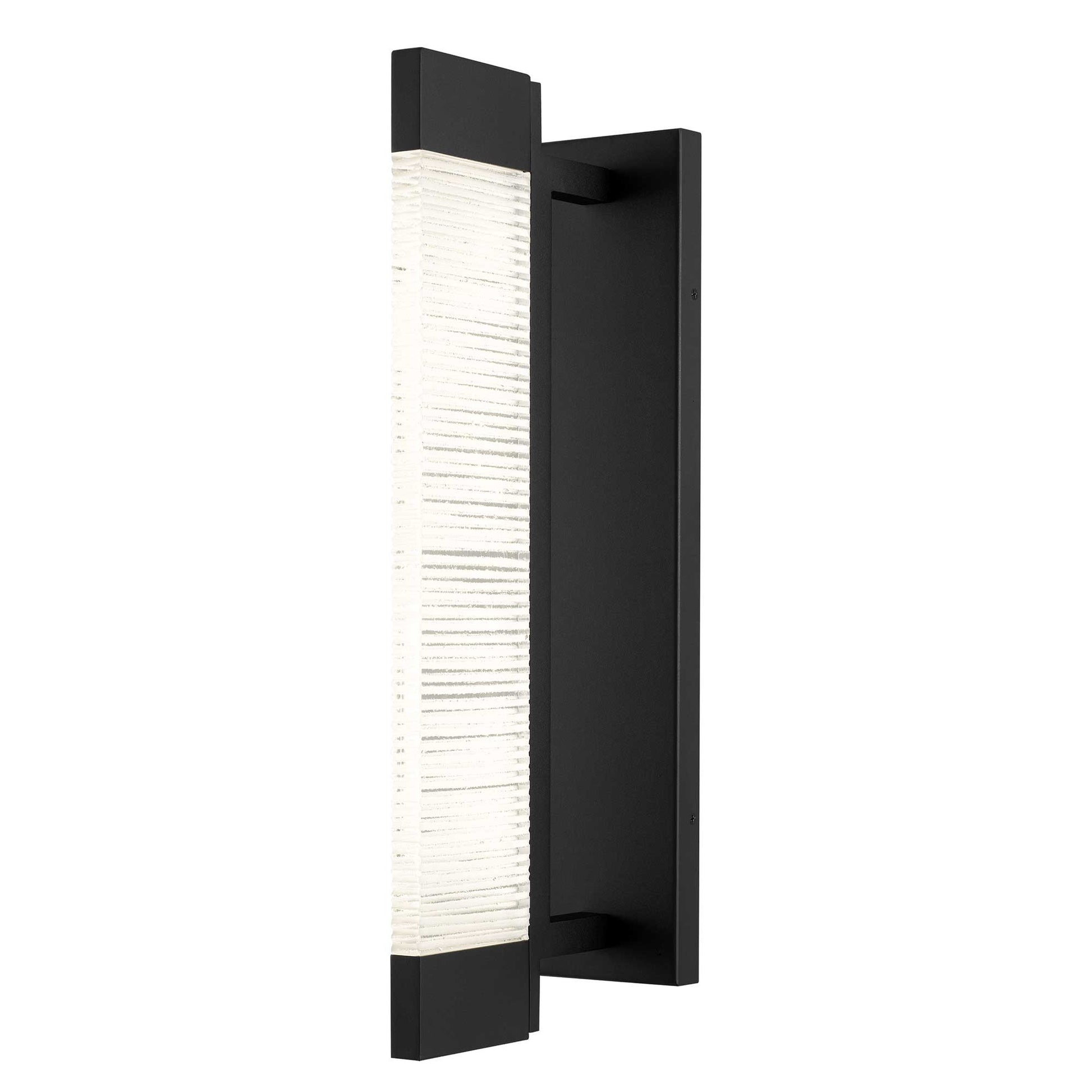 Alteck Solice 21 inch sand black LED outdoor wall sconce