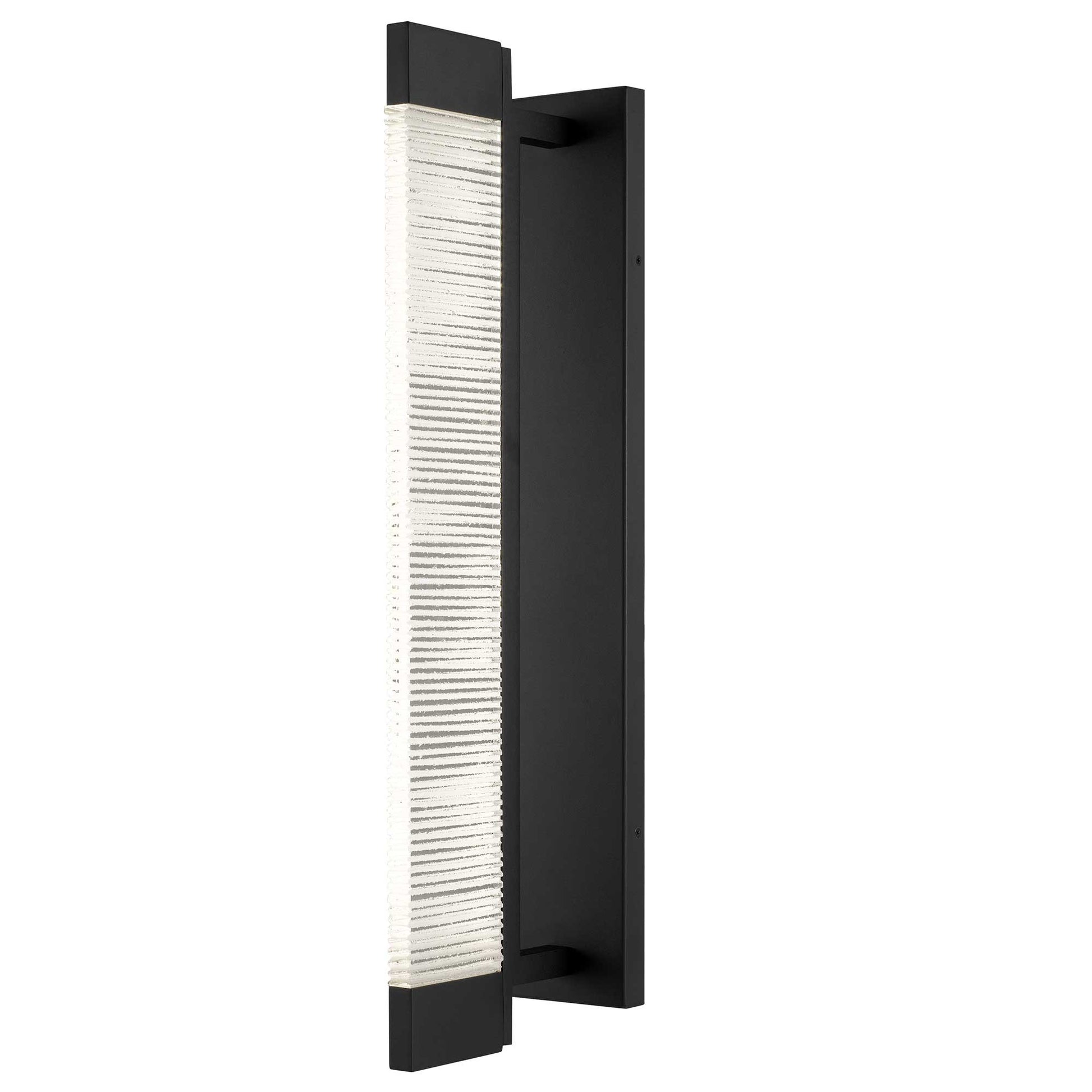 Alteck Solice 27 inch sand black LED outdoor wall sconce