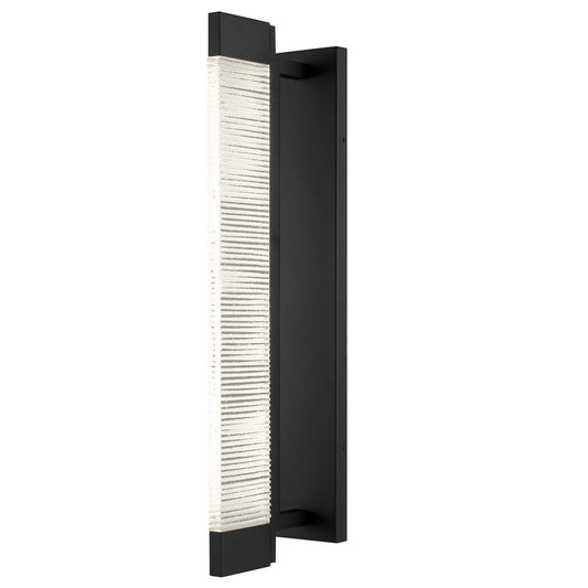 Alteck Solice 27 inch sand black LED outdoor wall sconce