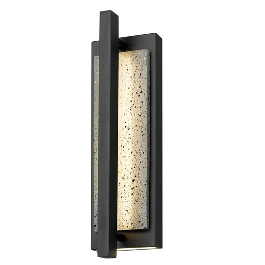 Alteck Dakota 16 inch sand black LED outdoor wall sconce