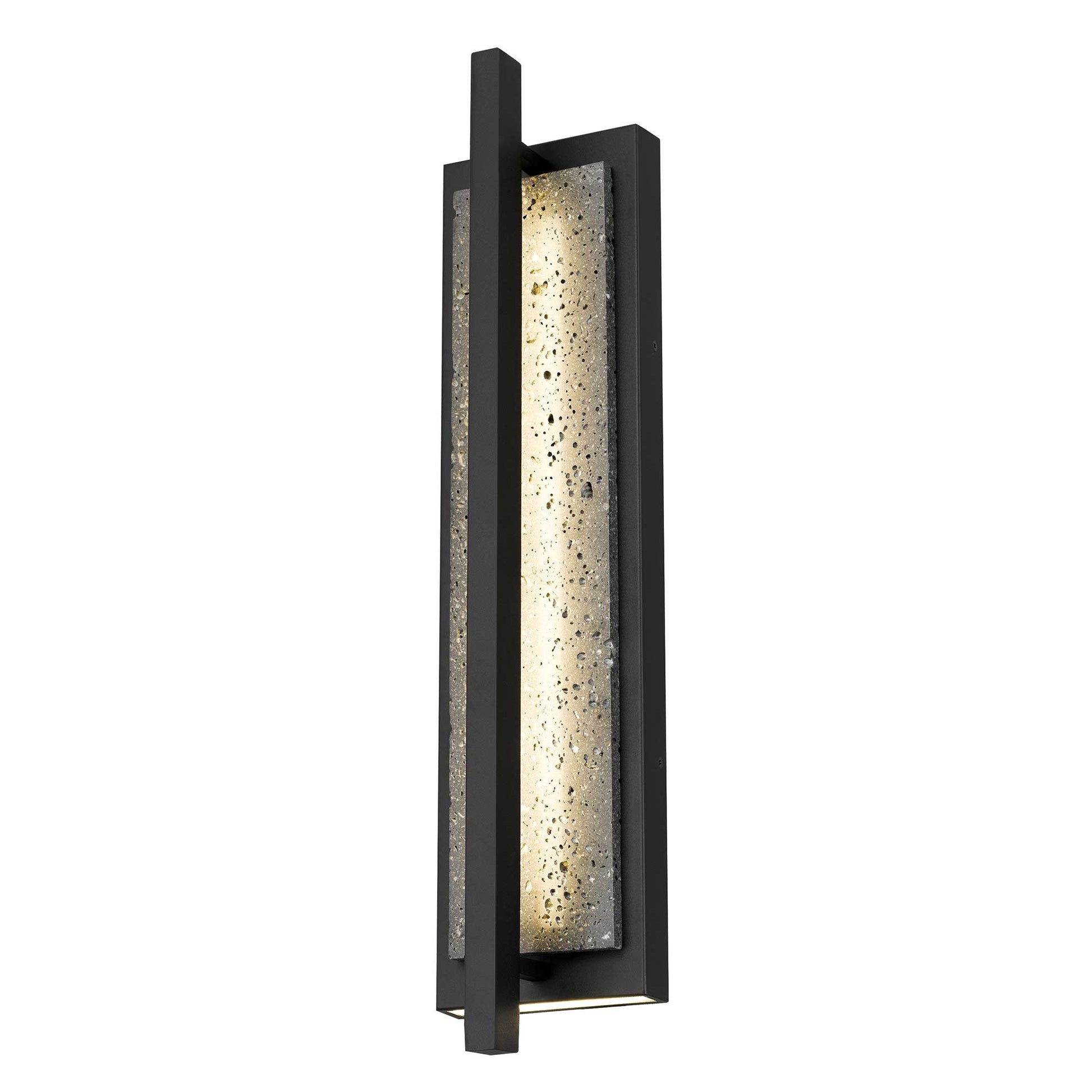 Alteck Dakota 24 inch sand black LED outdoor wall sconce