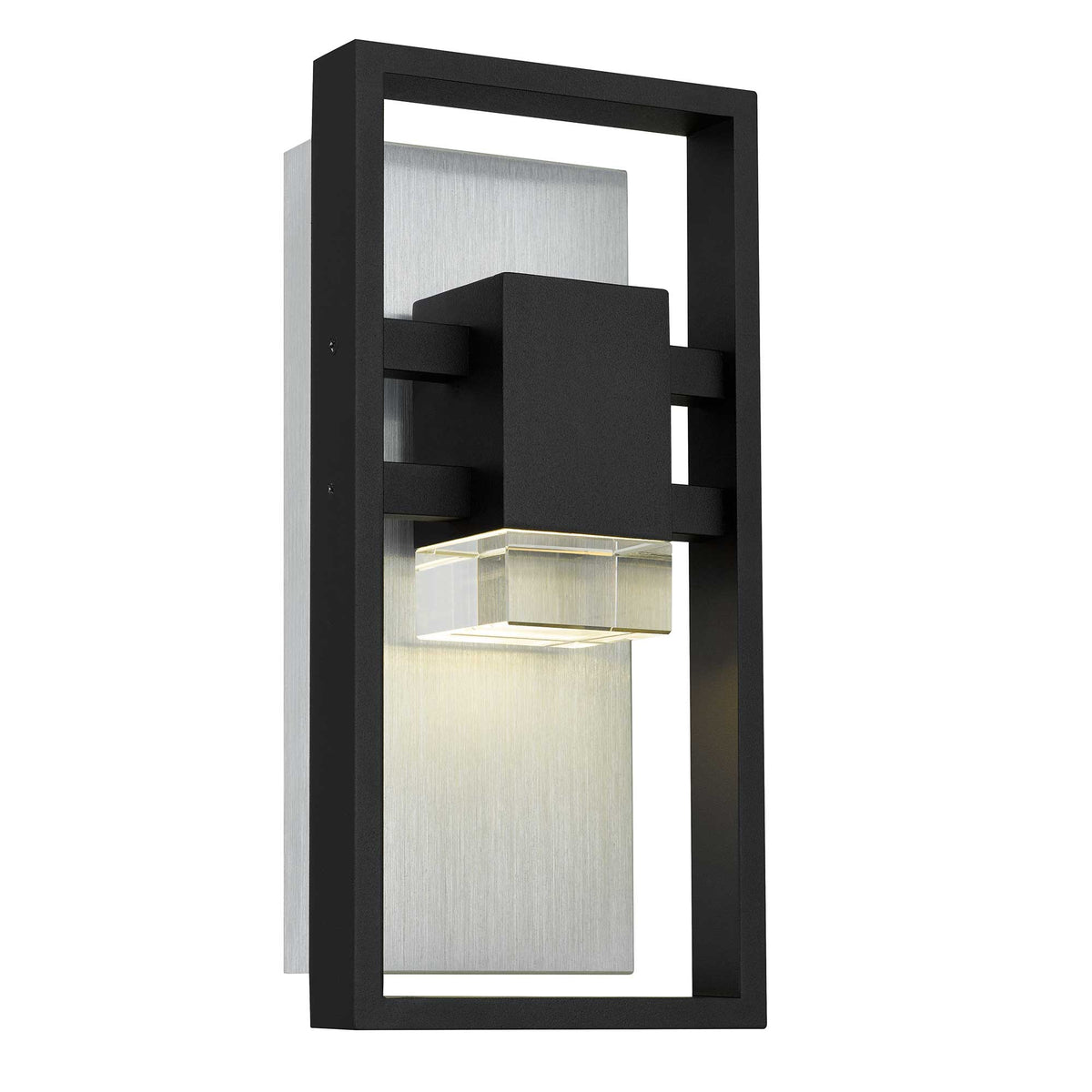 Alteck Mars 12 inch sand black LED outdoor wall sconce