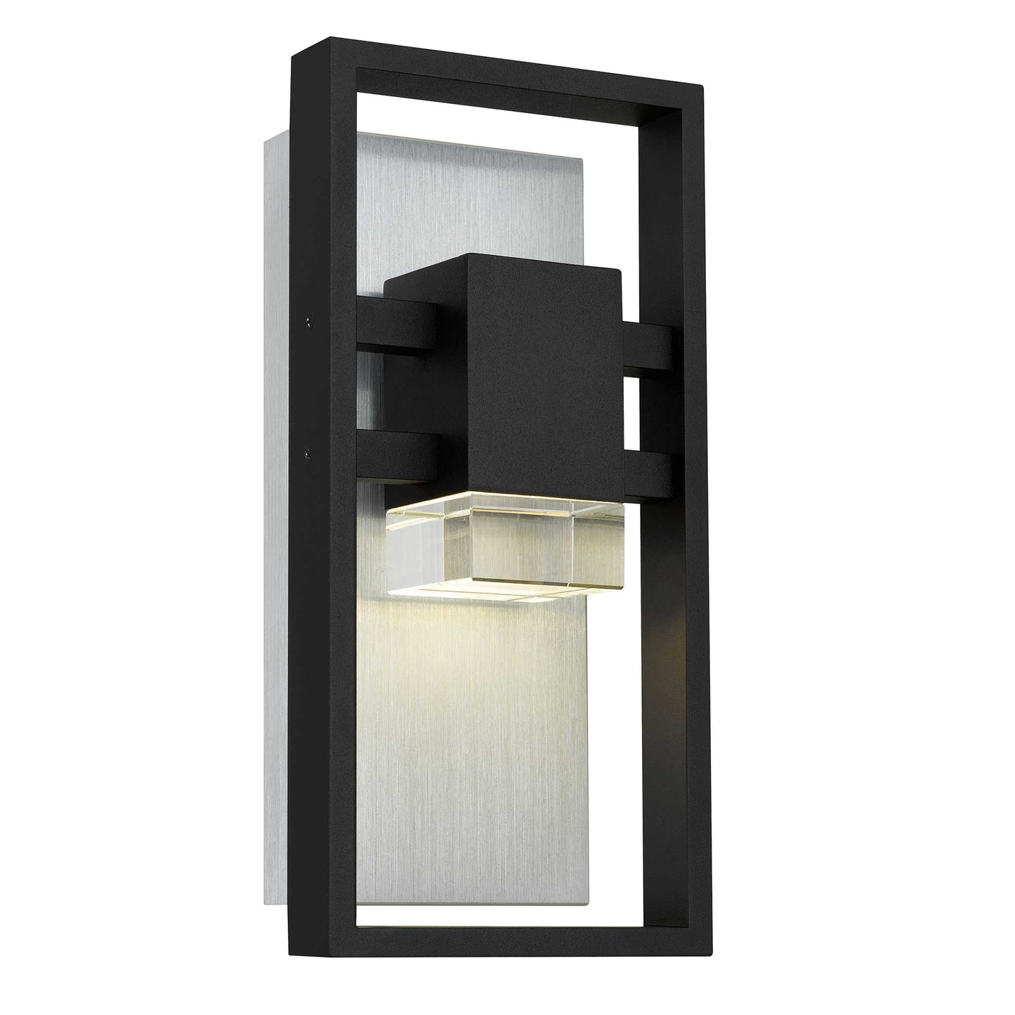 Alteck Mars 12 inch sand black LED outdoor wall sconce