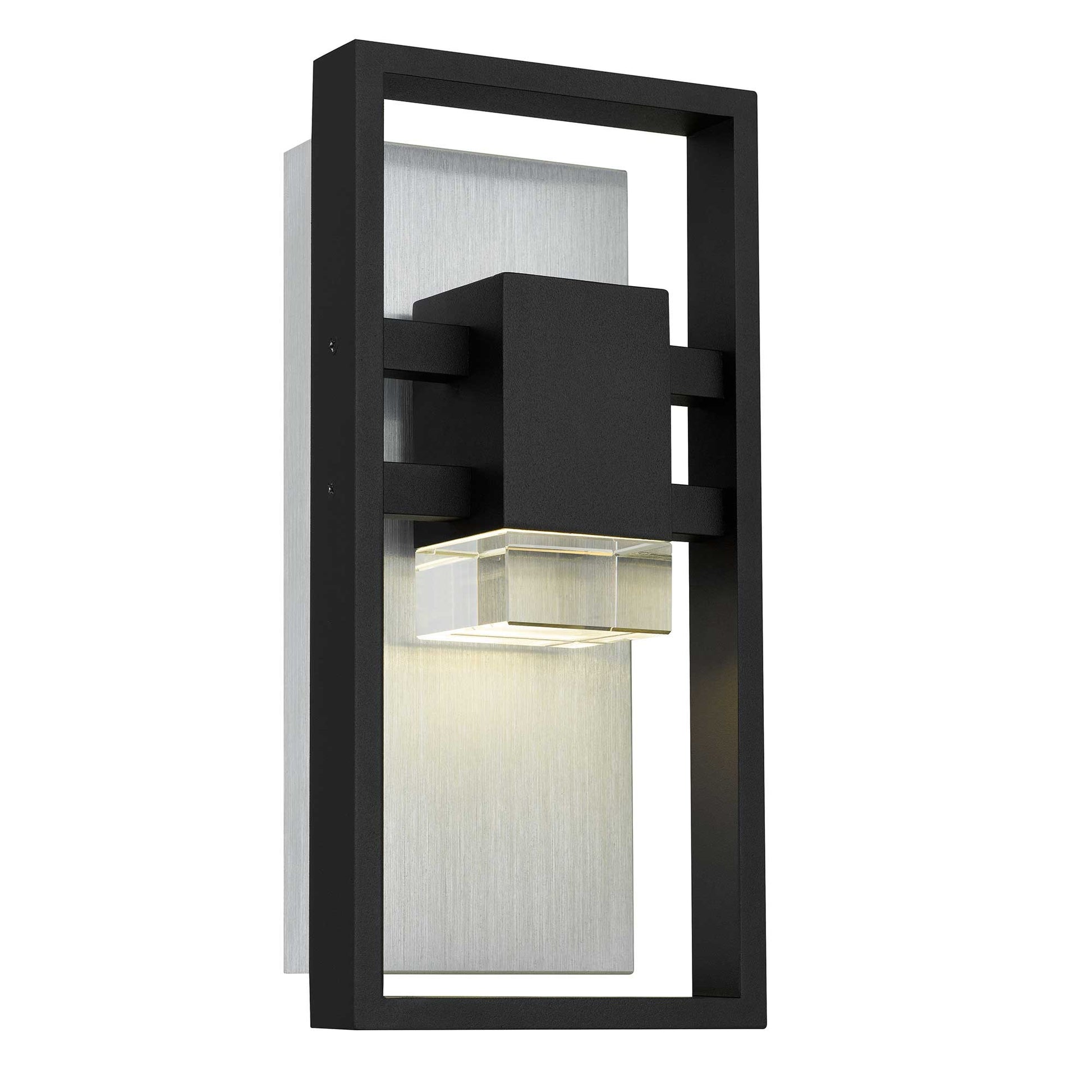 Alteck Mars 12 inch sand black LED outdoor wall sconce