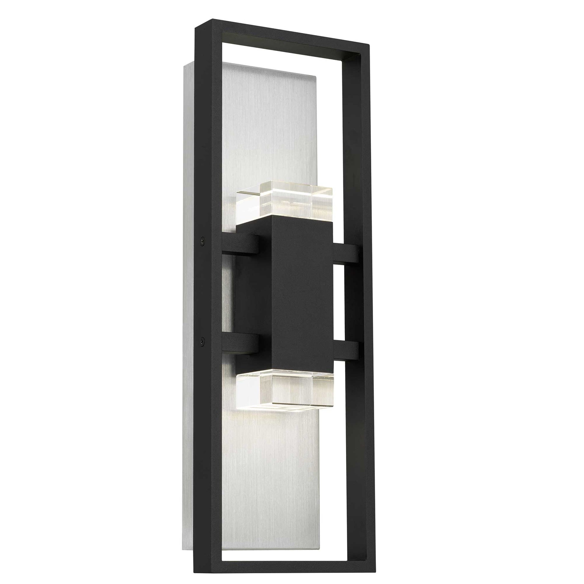 Alteck Mars 18 inch sand black LED outdoor wall sconce
