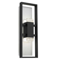 Alteck Mars 18 inch sand black LED outdoor wall sconce