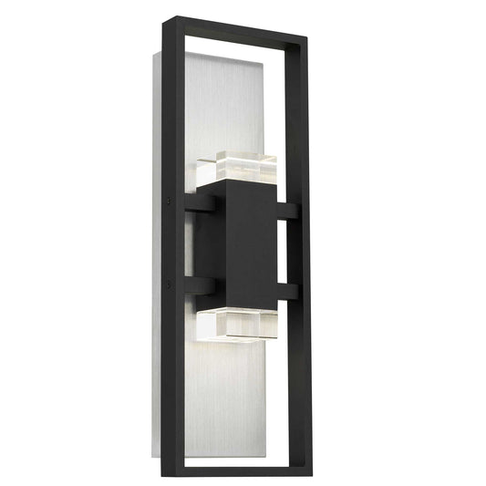 Alteck Mars 18 inch sand black LED outdoor wall sconce