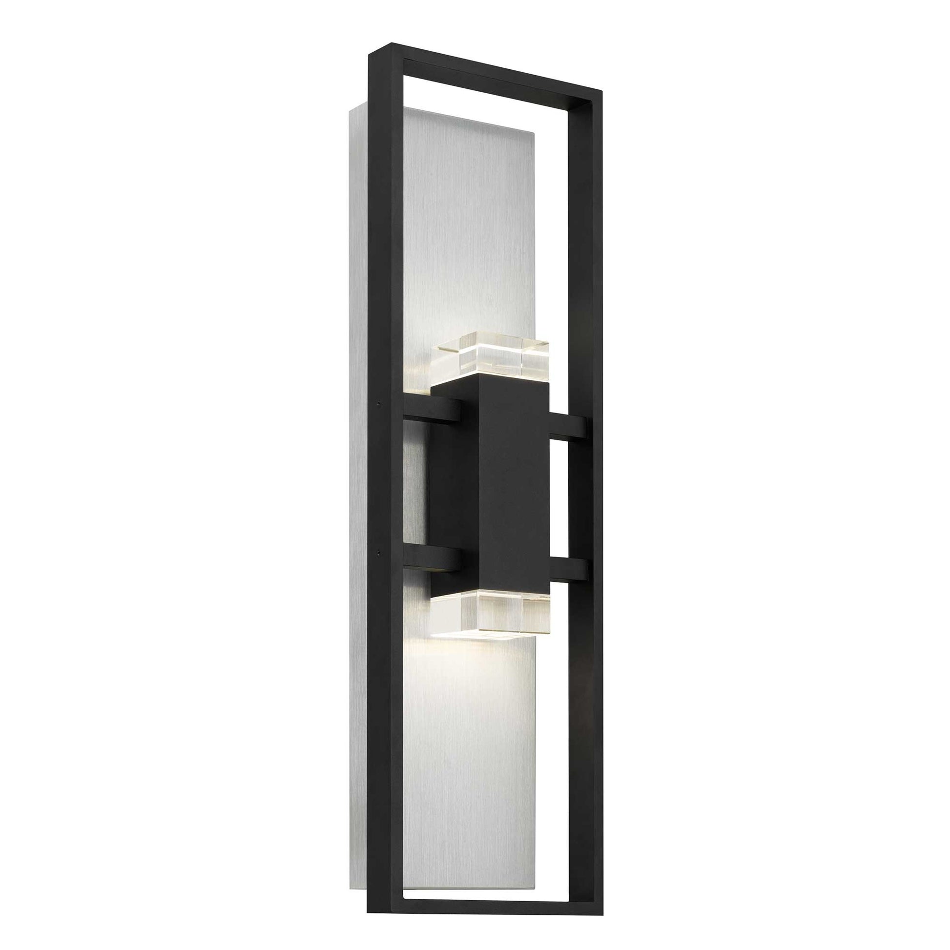 Alteck Mars 24 inch sand black LED outdoor wall sconce